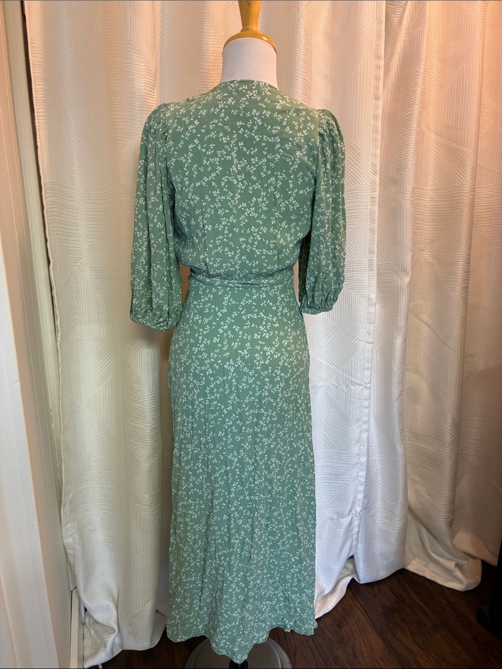 & Other Stories Green Floral Wrap Maxi Dress - Picture 3 of 7